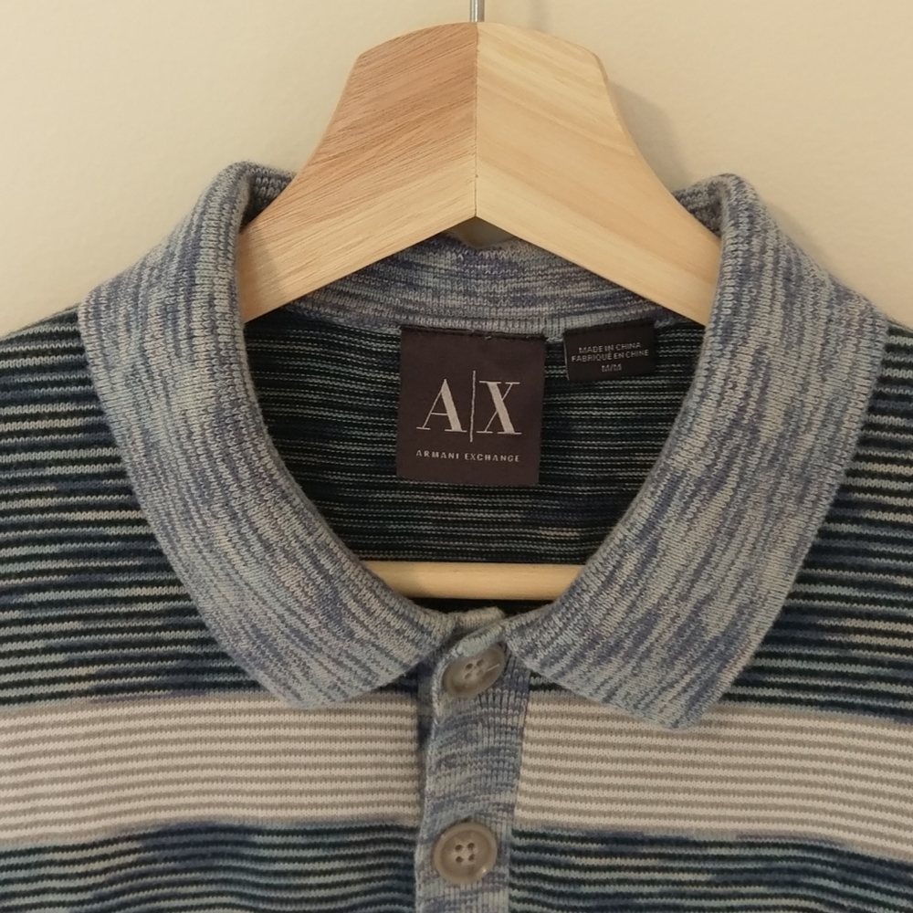 Short-sleeve knit sweater shirt - Armani Exchange